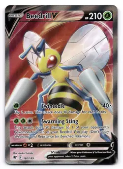Beedrill V NM Full Art 160/189 Swsh10: Astral Radiance Pokemon TCG Holo - Image 1