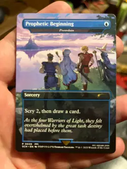 Prophetic Beginning Preordain -MTG: Final Fantasy  - Borderless Promo Pack Fresh - Image 2