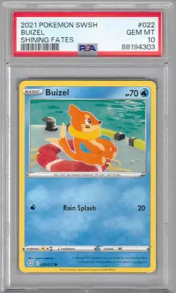 2021 Pokemon SWSH Shining Fates, #022, Buizel, PSA 10, Gem Mint - Image 1