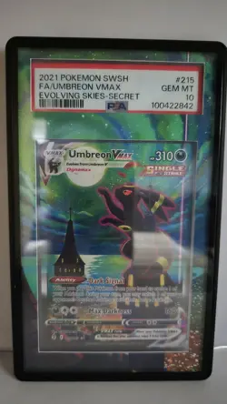 Pokemon PSA 10 Umbreon VMAX 215 SWSH Evolving Skies In Specific Magnetic Case - Image 1