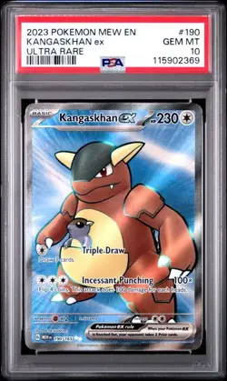 2023 Pokemon Mew En-151 Ultra Rare Kangaskhan Ex #190 PSA 10 - Image 1