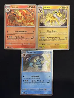 Pokemon Prismatic Evolutions Poster Collection Promos with Holo Swirl - Image 1