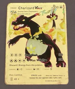 Charizard VMAX Pokemon Gold Foil HP 330 #43- Pack Fresh - Right to Top Loader - Image 1