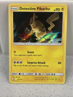 Detective Pikachu - 10/18 Detective Pikachu - HOLO Rare - Pokemon TCG 2019 🔥 - Image 1