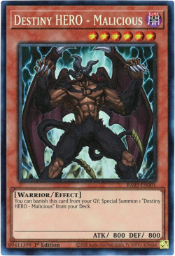Yugioh! Destiny HERO - Malicious RA03-EN001 Prismatic Collector's Rare (PCR) 1st - Image 1