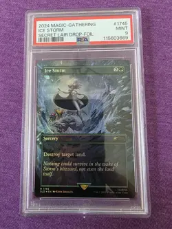 2024 MTG Secret Lair Drop Rainbow Foil #1744 Ice Storm PSA 9 - Image 1