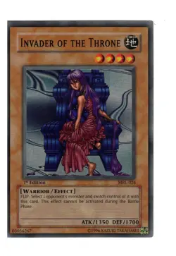 Yugioh- 1X Invader of the Throne - Super Rare - 1st Edition - MRL-026 - NM - Image 1