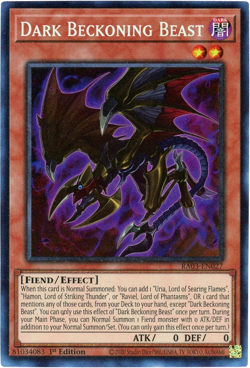 Yugioh! Dark Beckoning Beast RA03-EN027 - Prismatic Collector's Rare (PCR) NM/M - Image 1