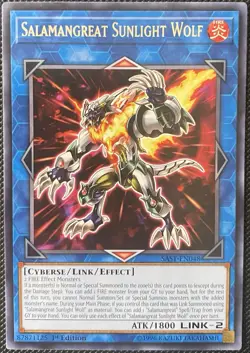 Salamangreat Sunlight Wolf SAST-EN048 Savage Strike 1st Edition - Yugioh Card - Image 1