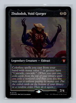 MTG Zhulodok, Void Gorger *FOIL THICK CARD* Commander Masters 0779 NM - Image 1