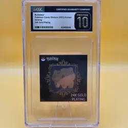 CGC Pristine 10 Bulbasaur 24k Gold Plated Pokemon Card Candy Sticker - Image 1