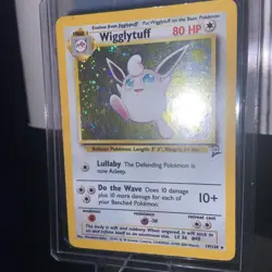 Pokemon TCG Wigglytuff Base Set 2 Holo Unlimited Rare Card 19/130 Lp - Image 1