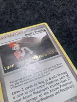 Pokemon TCG Buck's Training STAFF PRERELEASE 130/146 Supporter Card - Image 3