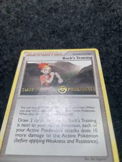 Pokemon TCG Buck's Training STAFF PRERELEASE 130/146 Supporter Card - Image 4