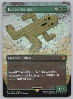 MTG - Final Fantasy - FOIL Jumbo Cactuar (Borderless) #343 -g574 - Image 1