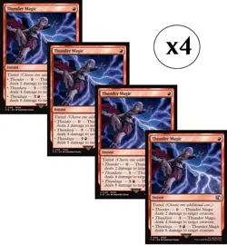 4x - Thunder Magic - x4 - Final Fantasy - C NM MTG - Image 1