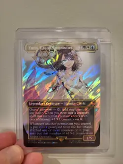 Yuna, Grand Summoner MTG Final Fantasy (Borderless) (Surge Foil) #0216 - Image 1
