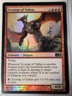 MTG FOIL Scourge of Valkas Core Set 2014 Magic the Gathering - Image 1