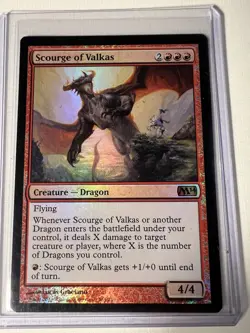 MTG FOIL Scourge of Valkas Core Set 2014 Magic the Gathering - Image 2