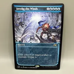 MTG RARE Invoke the Winds - Showcase - NM - English -NEO - #370 - Image 1