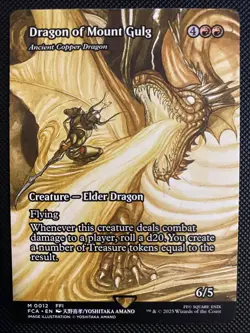 MTG Dragon Of Mount Gulg - Ancient Copper - Borderless Dragon - Final Fantasy - Image 1