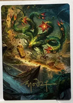 📈MTG Mossborn Hydra #0337 Borderless Foundations FDN Commander - Image 1