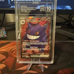 GENGAR EX 2024 POKEMON 193/162 TEMPORAL FORCES ULTRA RARE TAG 10 - Image 1