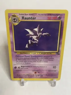 Haunter 21/62 Fossil Non Holo Pokemon TCG - Image 1