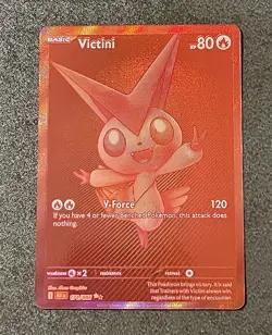 Pokemon TCG Card Victini BWR 171/086 Black Bolt Red Holo - Image 1