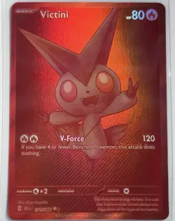 Pokemon TCG Card Victini BWR 171/086 Black Bolt Red Holo - Image 1