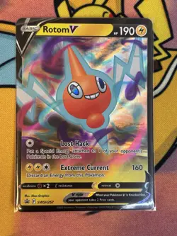 Rotom V SWSH257 Sword & Shield Black Star Promo Pokemon Card Mint - Image 1