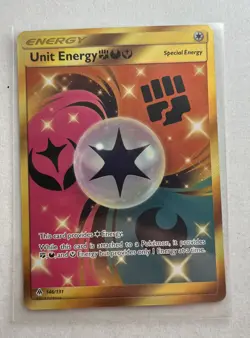 Pokemon Card Unit Energy FDF Forbidden Light 146/131 Gold Secret Rare 2018 LP - Image 1