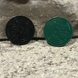 Official POKEMON Zygarde Green AND Metagross Black Flipping Coins / Tokens - Image 2