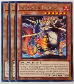 Yugioh x3 Dracotail Urgula JUSH-EN004 Rare 1st Edition - Image 1