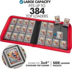 Trading Card Binder: 384 12-Pocket Top Loader, Pokemon, Yugioh, MTG, TCG Collect - Image 2