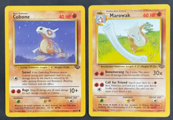 Marowak 39/64 & Cubone 50/64 Jungle Regular - Pokemon Card Moderately Played - Image 1