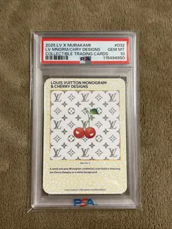PSA 10 LOUIS VUITTON x MURAKAMI Trading card MONOGRAM & CHERRY DESIGNS 032 POP 8 - Image 1