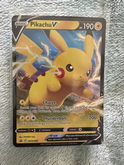 Pikachu V SWSH061 - NM Full Art Promo Rare Pokemon Card - Image 1