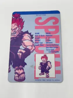 Street Fighter No,5 GOUKI Carddass Super Famicom CAPCOM Game Card 1994 - Image 4