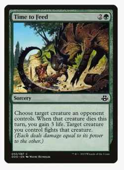 Time to Feed #50 DDO Magic Card In Protective Sleeve - Image 1