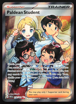 Paldean Student 230/091 Paldean Fates Full Art Ultra Rare Near Mint Pokemon Card - Image 1