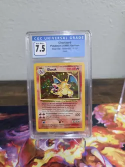 Pokemon TCG Charizard (Glurak) German Base Set Holo Rare Card 4/102 - Image 1