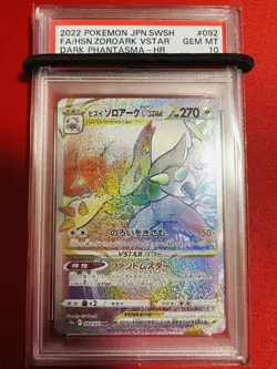 PSA10 Pokemon Card Hisuian Zoroark VSTAR HR 092 071 2022 Dark Phantasma Pok Card - Image 1