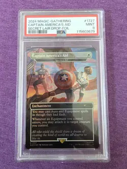 2024 MTG Secret Lair Drop Rainbow Foil #1727 Captain America' Aid PSA 9 - Image 1