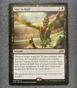 MTG Saw In Half x1 NM ! Unfinity / Magic The Gathering - Image 1