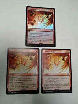 Cast into the Fire x3 _ 1 FOIL + 2 non-foil MTG - Image 1