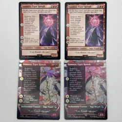 4x MTG Summon: Esper Ramuh (2x Borderless Foil, 2x Reg) Final Fantasy NM Playset - Image 1