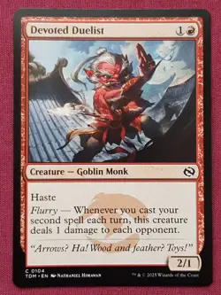Magic The Gathering TARKIR DRAGONSTORM DEVOTED DUELIST red card MTG - Image 1