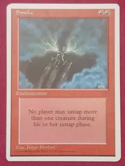Magic The Gathering 4TH EDITION SMOKE red card MTG FOURTH - Image 1