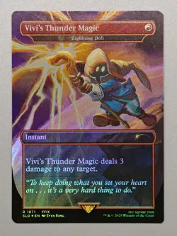 MTG x FINAL FANTASY SECRET LAIR - VIVI'S THUNDER MAGIC #1871 RAINBOW FOIL - Image 1